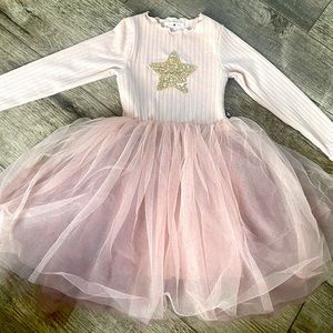 Petite Hailey Pink Star Tutu Dress, 4